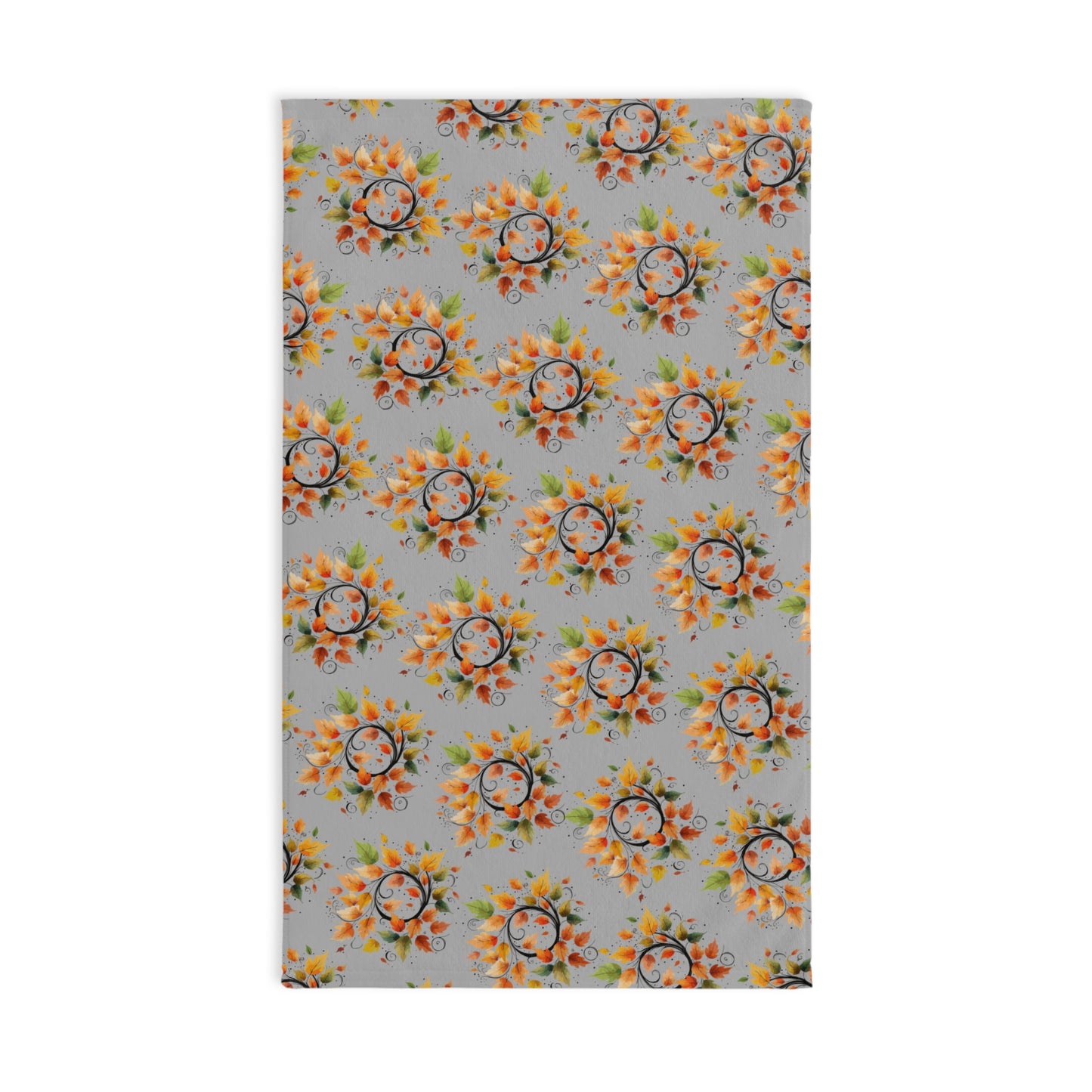 Autumn Leaves Hand Towel – Fall Decor, Kitchen Towel, Rustic Home, Thanksgiving Gift, Harvest Style