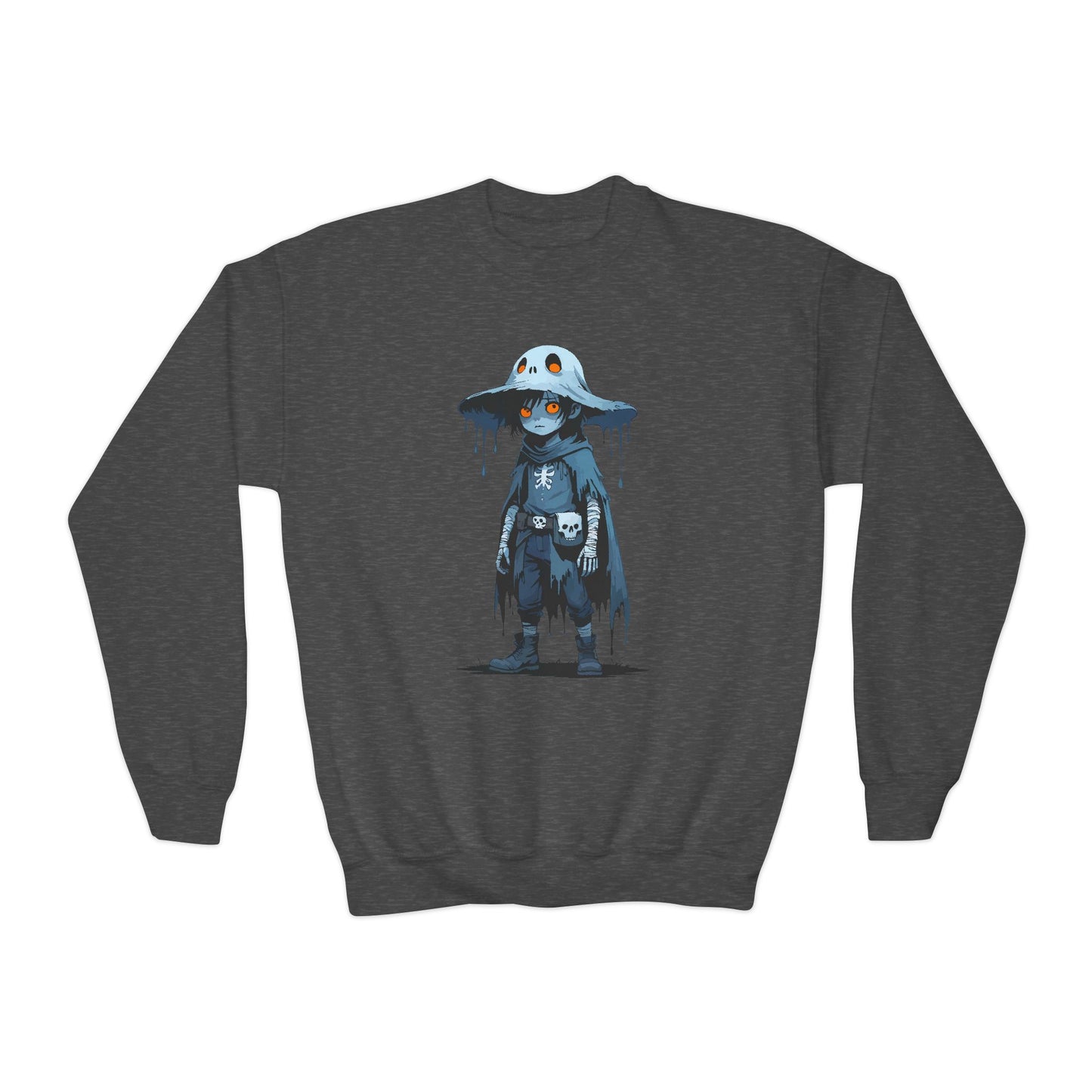 Youth Graphic Sweatshirt with Dripping Monster Design, Cozy Crewneck for Kids, Perfect for Halloween, Gift for Young Trendsetters, [...]