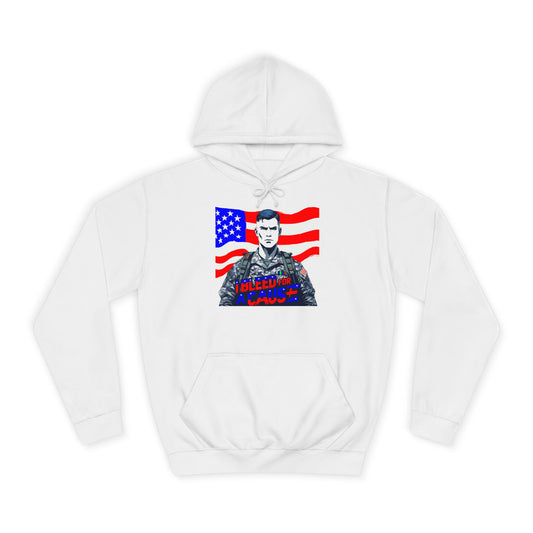 Patriotic Graphic Hoodie, Unisex College Hoodie, Casual Pullover, Gift for Students, USA Flag Sweatshirt, Cool College Apparel
