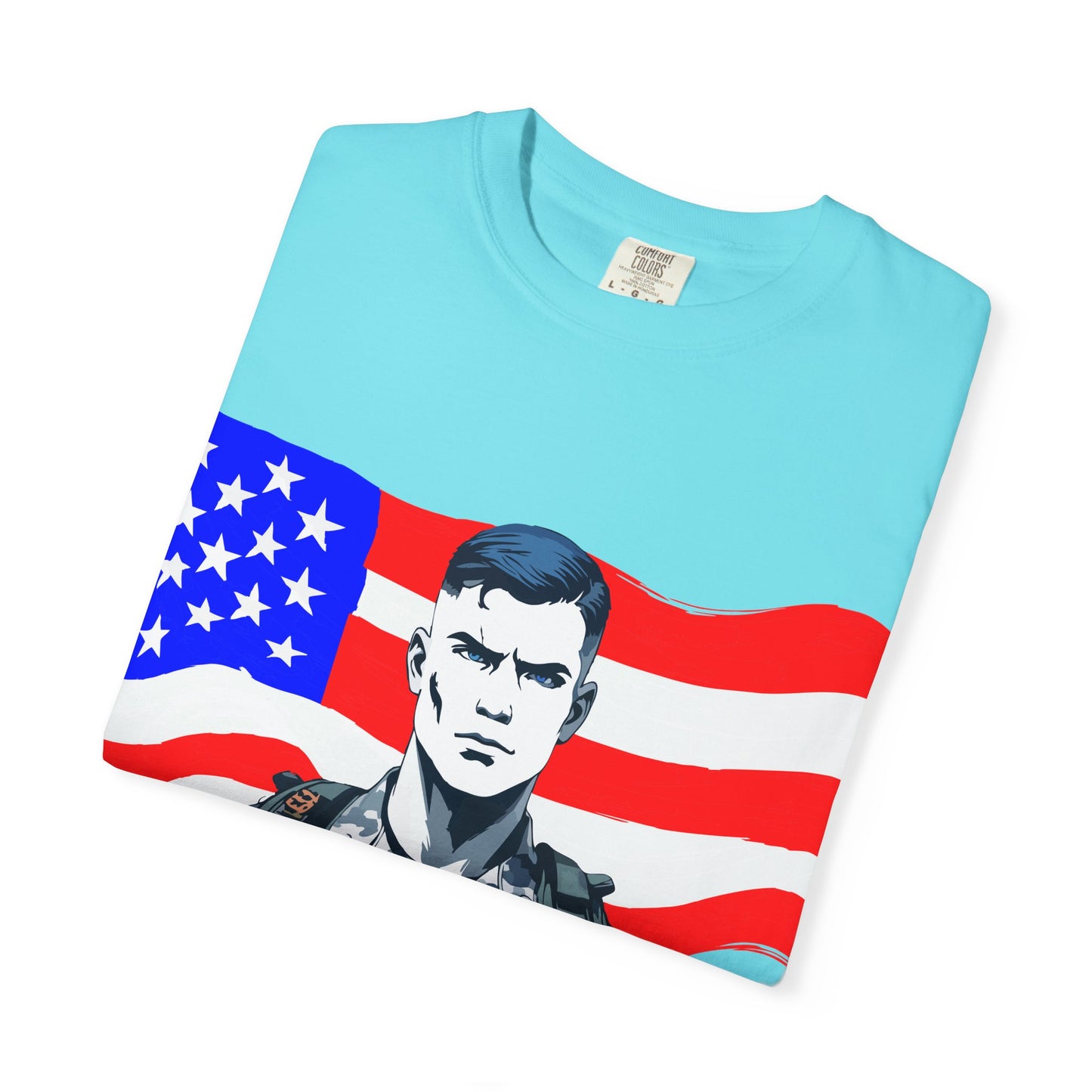 Patriotic Graphic Tee - I Bleed for a Cause, Military Support Shirt, Unisex Casual Wear, American Pride T-Shirt, Gifts for Veterans