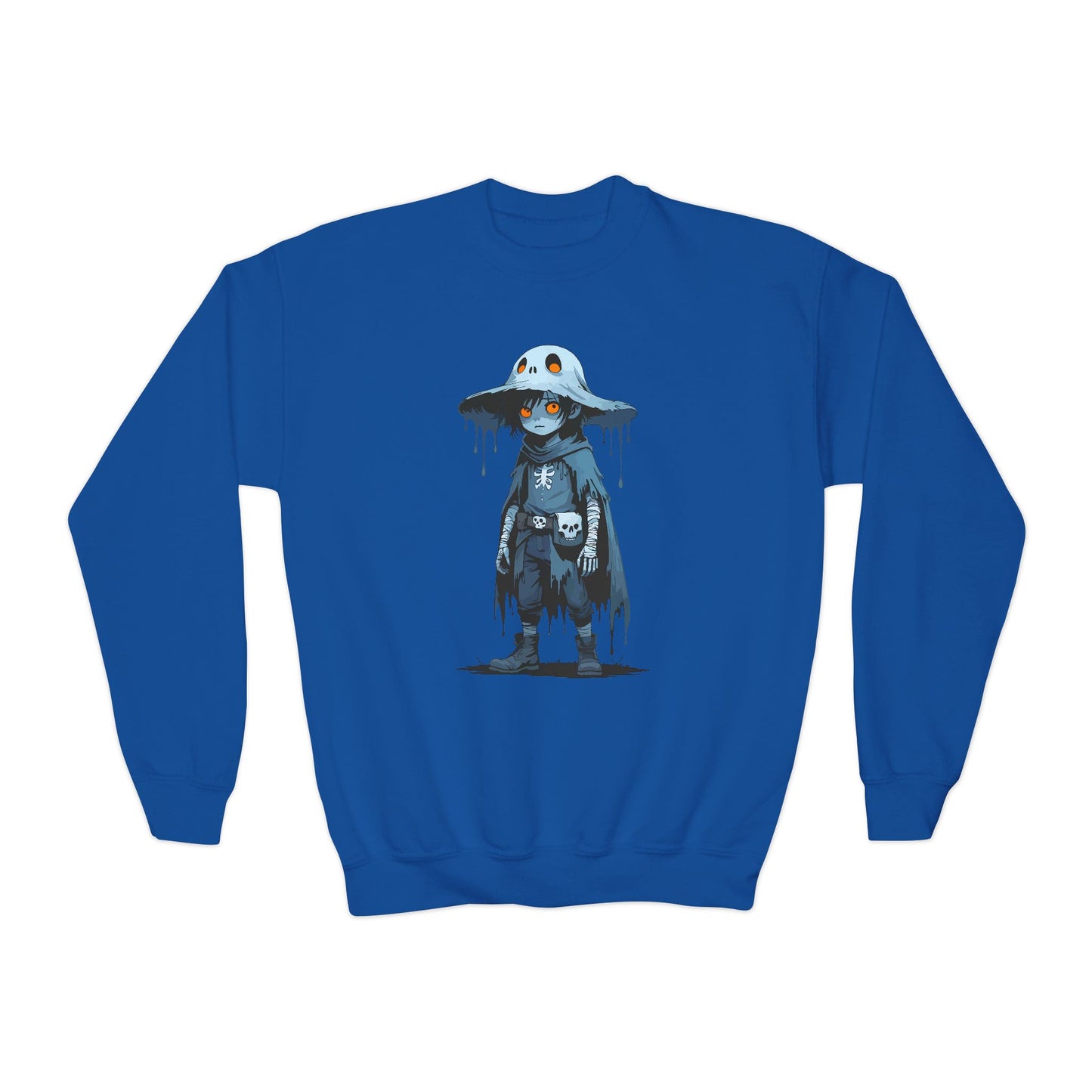 Youth Graphic Sweatshirt with Dripping Monster Design, Cozy Crewneck for Kids, Perfect for Halloween, Gift for Young Trendsetters, [...]