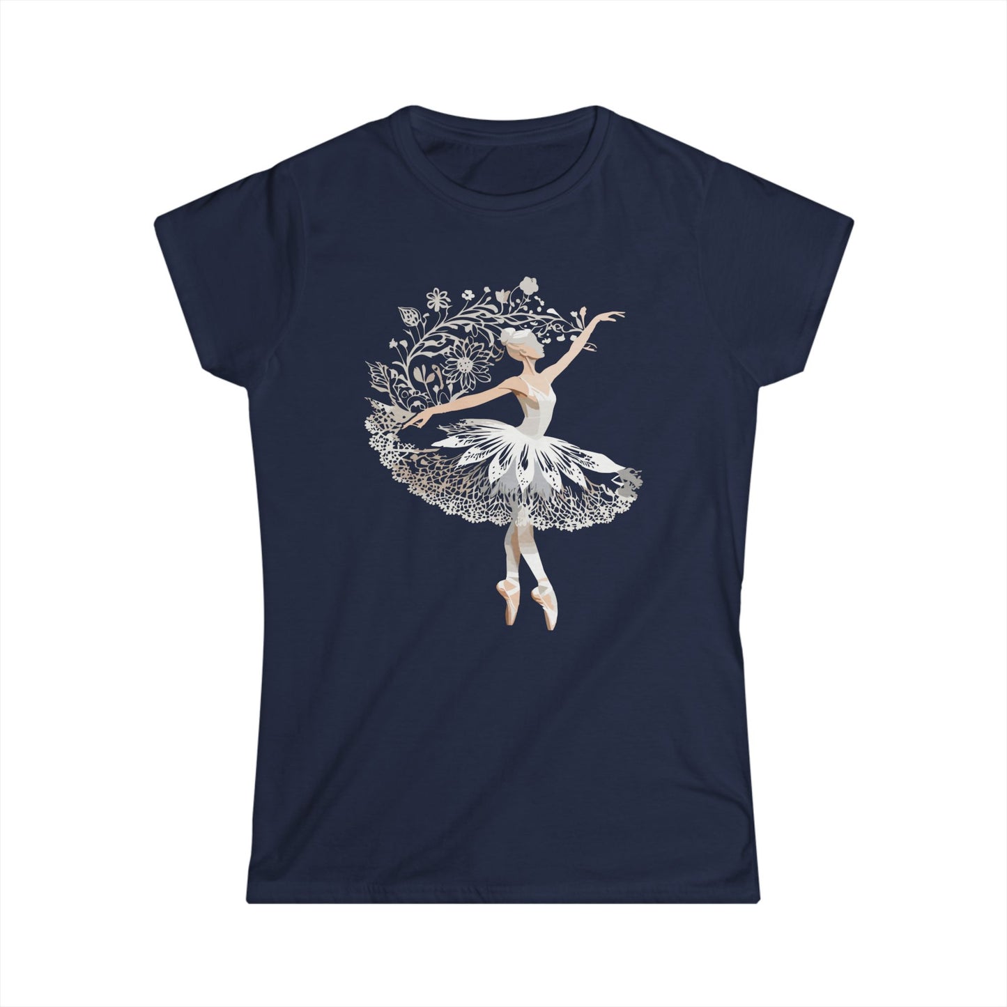 Ballet Dancer Women's Softstyle Tee, Dance Gift, Ballerina Shirt, Cute Women’s Top, Dance Apparel, Elegant Casualwear