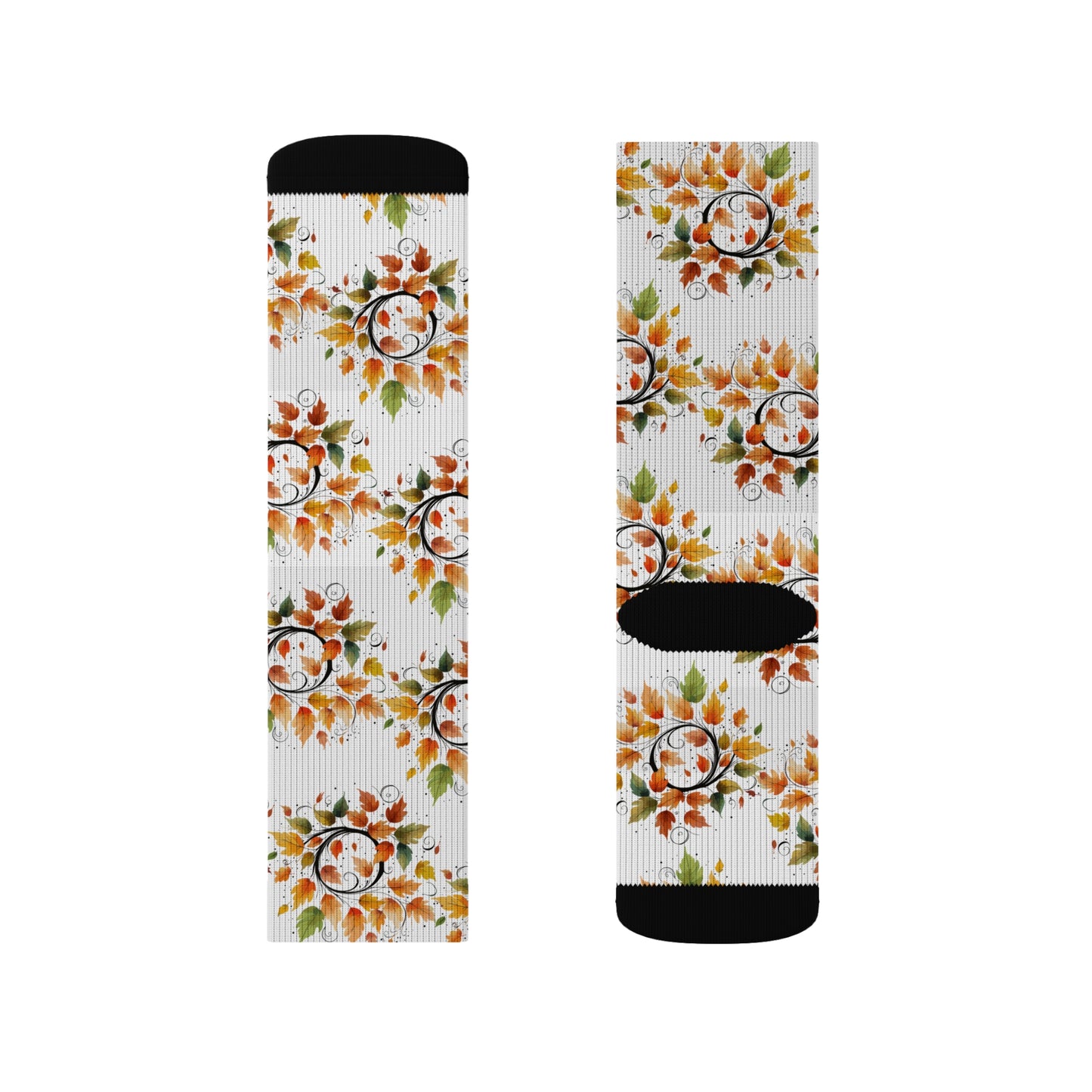 Floral Patterned Sublimation Socks, Cozy Gift for Her, Stylish Footwear for Spring, Unique Present for Celebrations