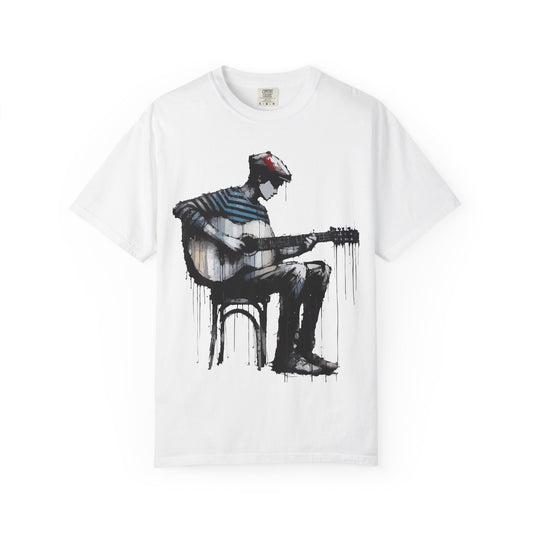 Artistic Guitarist Unisex T-shirt, Music Lover Gift, Bohemian Style Tee, Unisex Gift, Casual Wear
