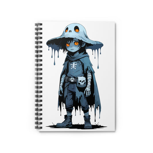 Eerie Character Spiral Notebook - Perfect for Journals, Sketches, Gifts, Halloween, School
