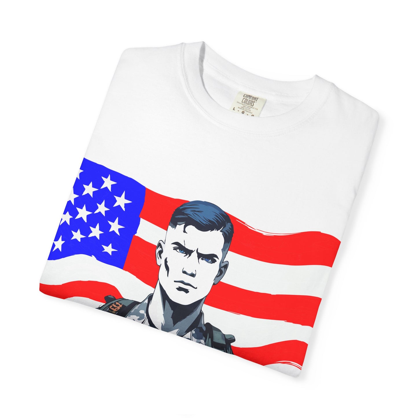 Patriotic Graphic Tee - I Bleed for a Cause, Military Support Shirt, Unisex Casual Wear, American Pride T-Shirt, Gifts for Veterans