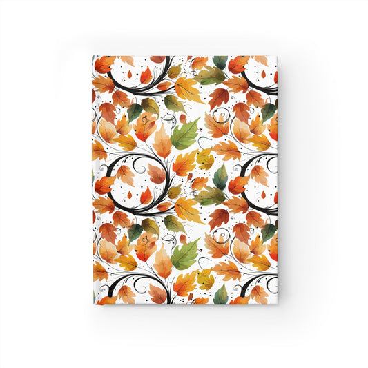 Autumn Leaves Journal, Fall Notebook, Seasonal Gift, Writing Journal, Nature Lover Stationery