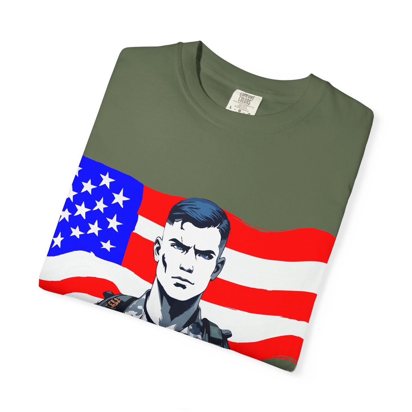 Patriotic Graphic Tee - I Bleed for a Cause, Military Support Shirt, Unisex Casual Wear, American Pride T-Shirt, Gifts for Veterans