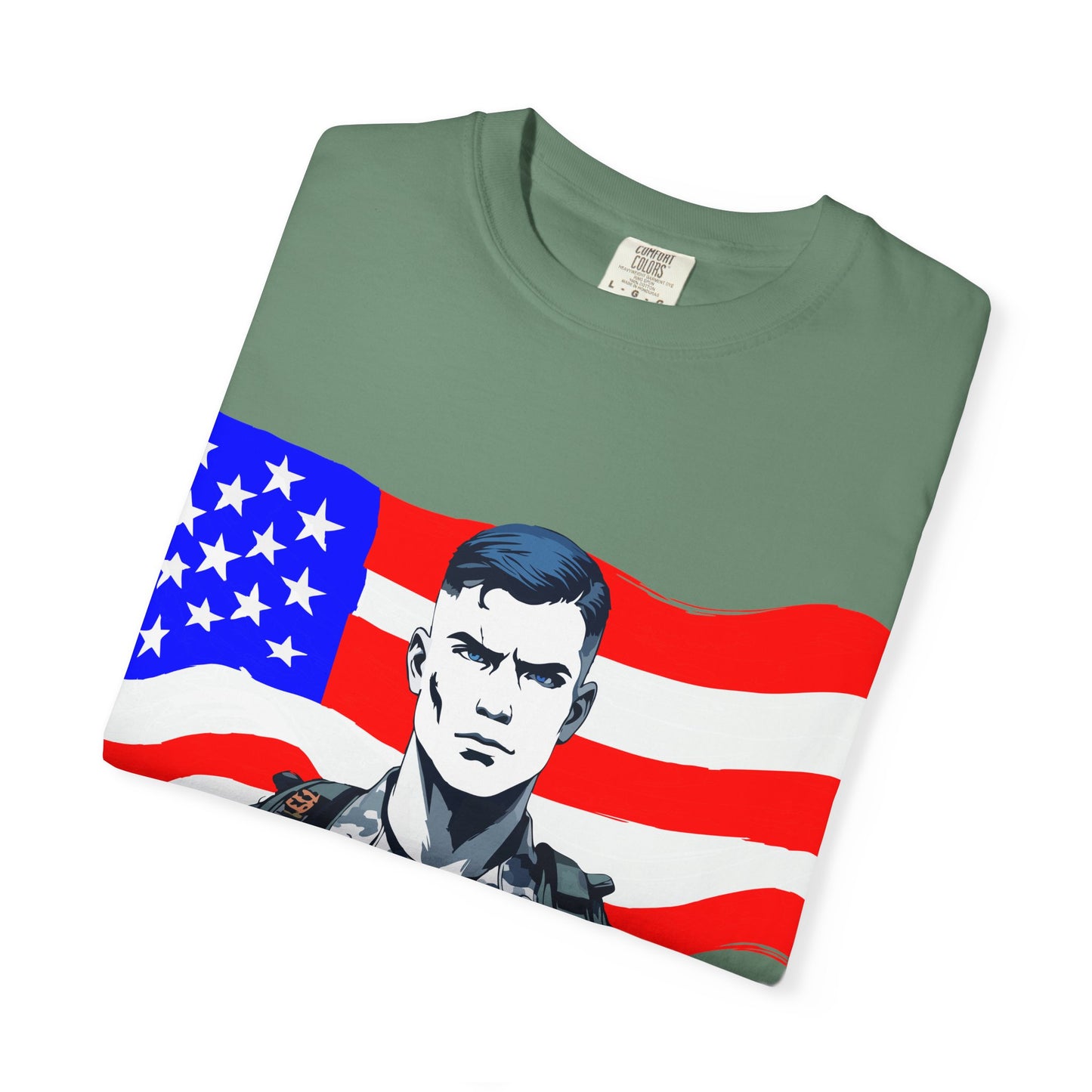 Patriotic Graphic Tee - I Bleed for a Cause, Military Support Shirt, Unisex Casual Wear, American Pride T-Shirt, Gifts for Veterans