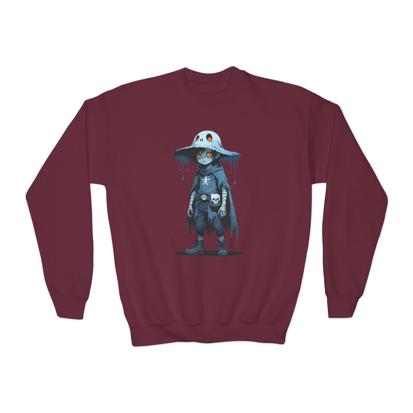 Youth Graphic Sweatshirt with Dripping Monster Design, Cozy Crewneck for Kids, Perfect for Halloween, Gift for Young Trendsetters, [...]