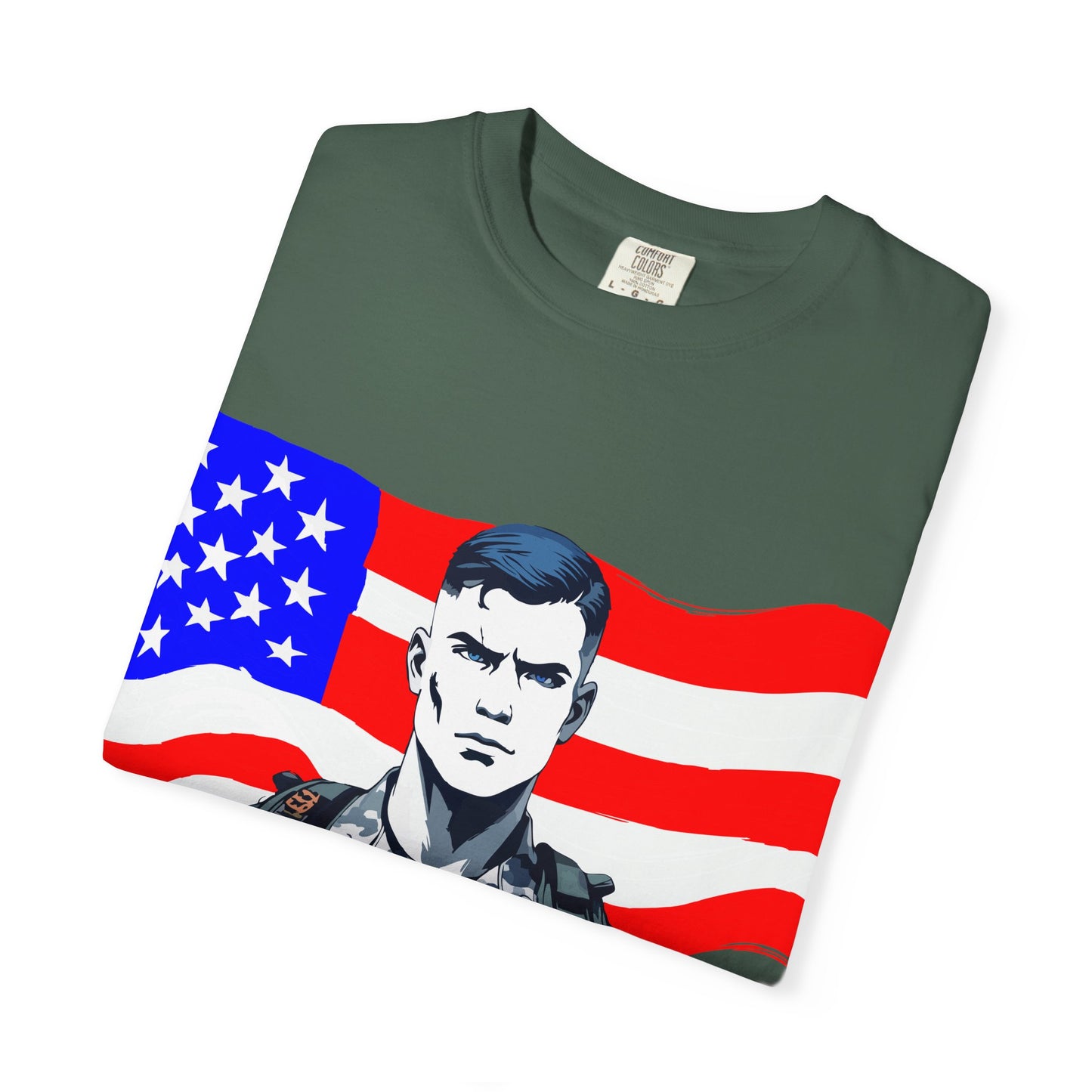 Patriotic Graphic Tee - I Bleed for a Cause, Military Support Shirt, Unisex Casual Wear, American Pride T-Shirt, Gifts for Veterans