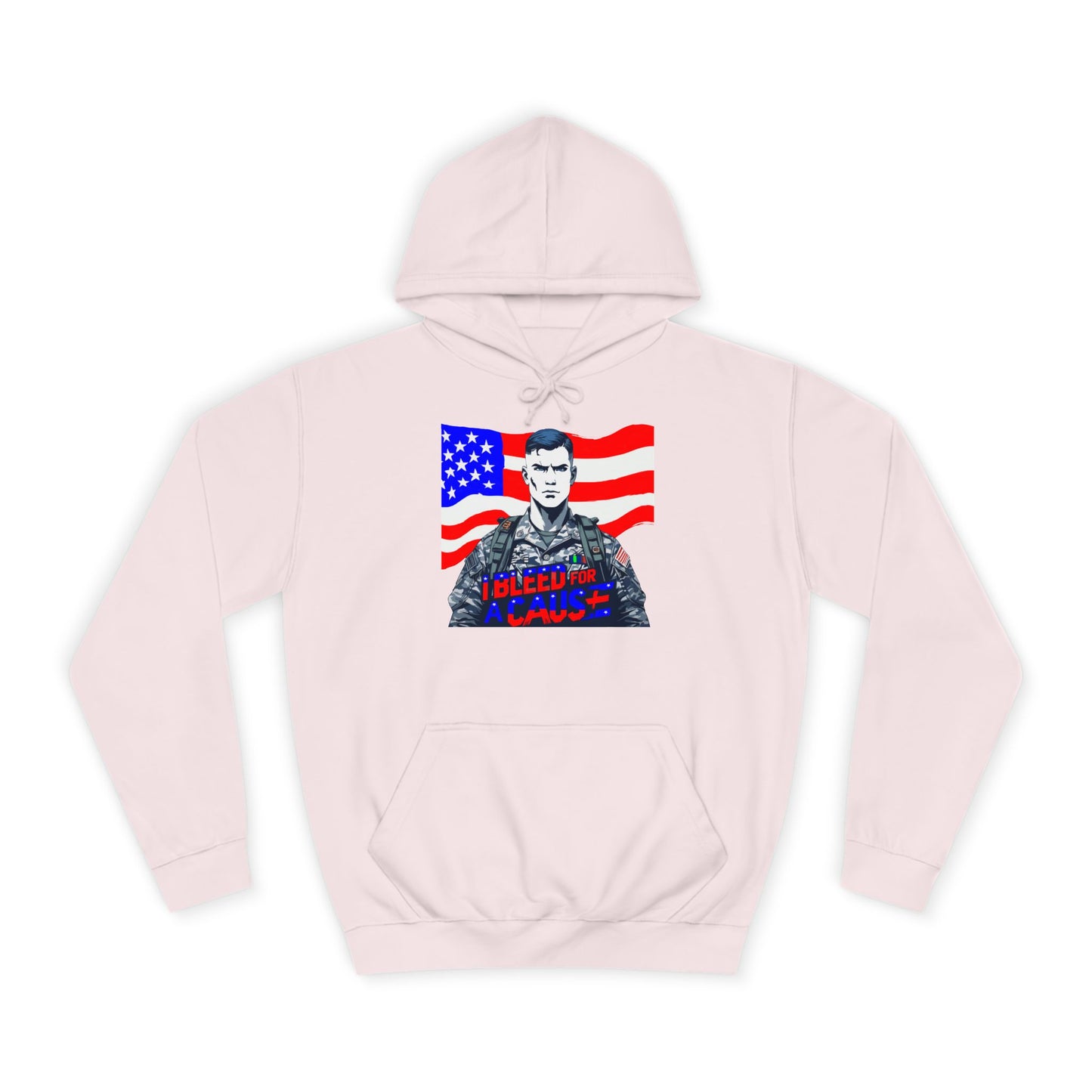 Patriotic Graphic Hoodie, Unisex College Hoodie, Casual Pullover, Gift for Students, USA Flag Sweatshirt, Cool College Apparel