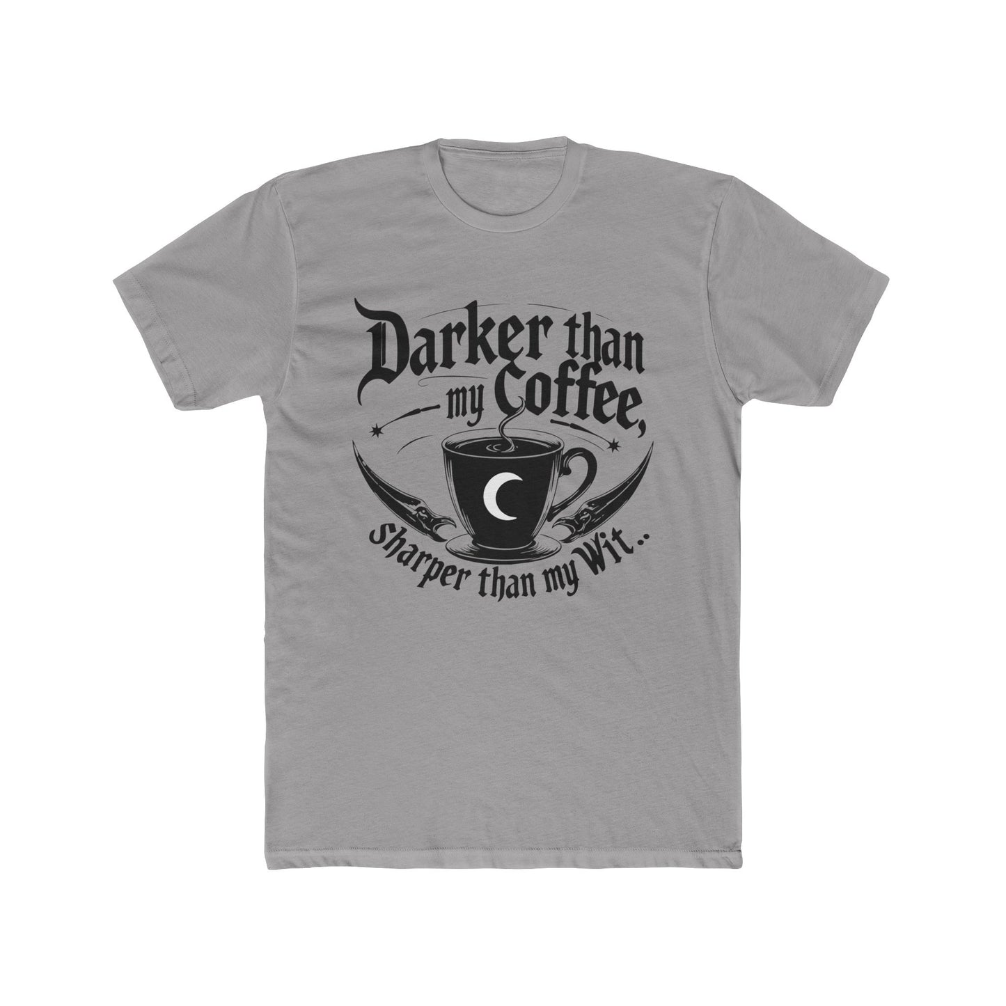 Darker Than My Coffee Unisex Crew Tee, Coffee Lover Shirt, Gifts for Baristas, Funny Tee, Casual Outfit, Coffee-Themed Merchandise
