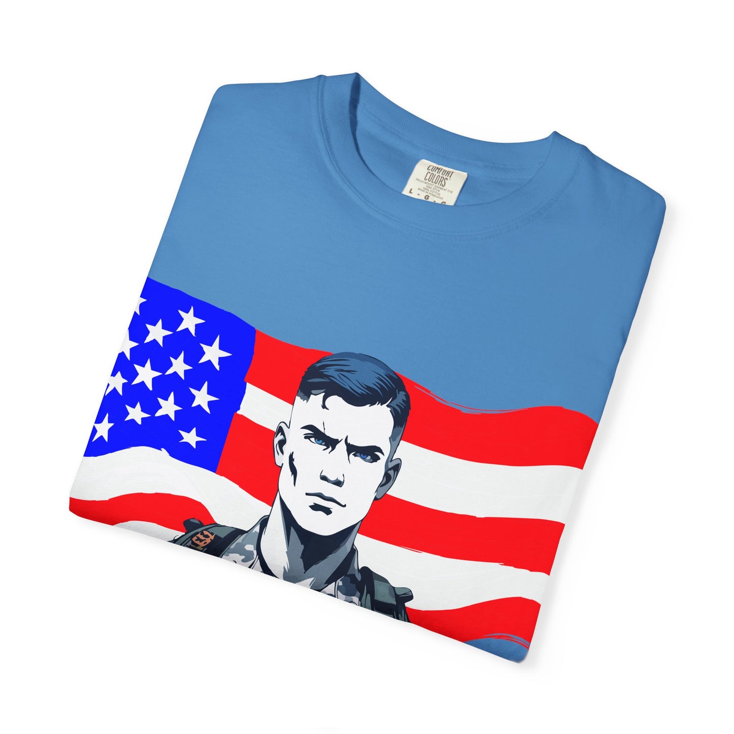 Patriotic Graphic Tee - I Bleed for a Cause, Military Support Shirt, Unisex Casual Wear, American Pride T-Shirt, Gifts for Veterans