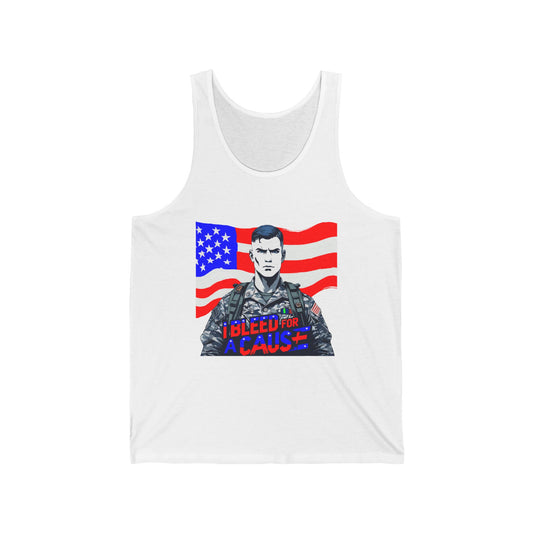 Patriotic Unisex Tank Top with Flag Design, Memorial Day, 4th of July, Casual Wear, Gifts for Veterans, Summer Style