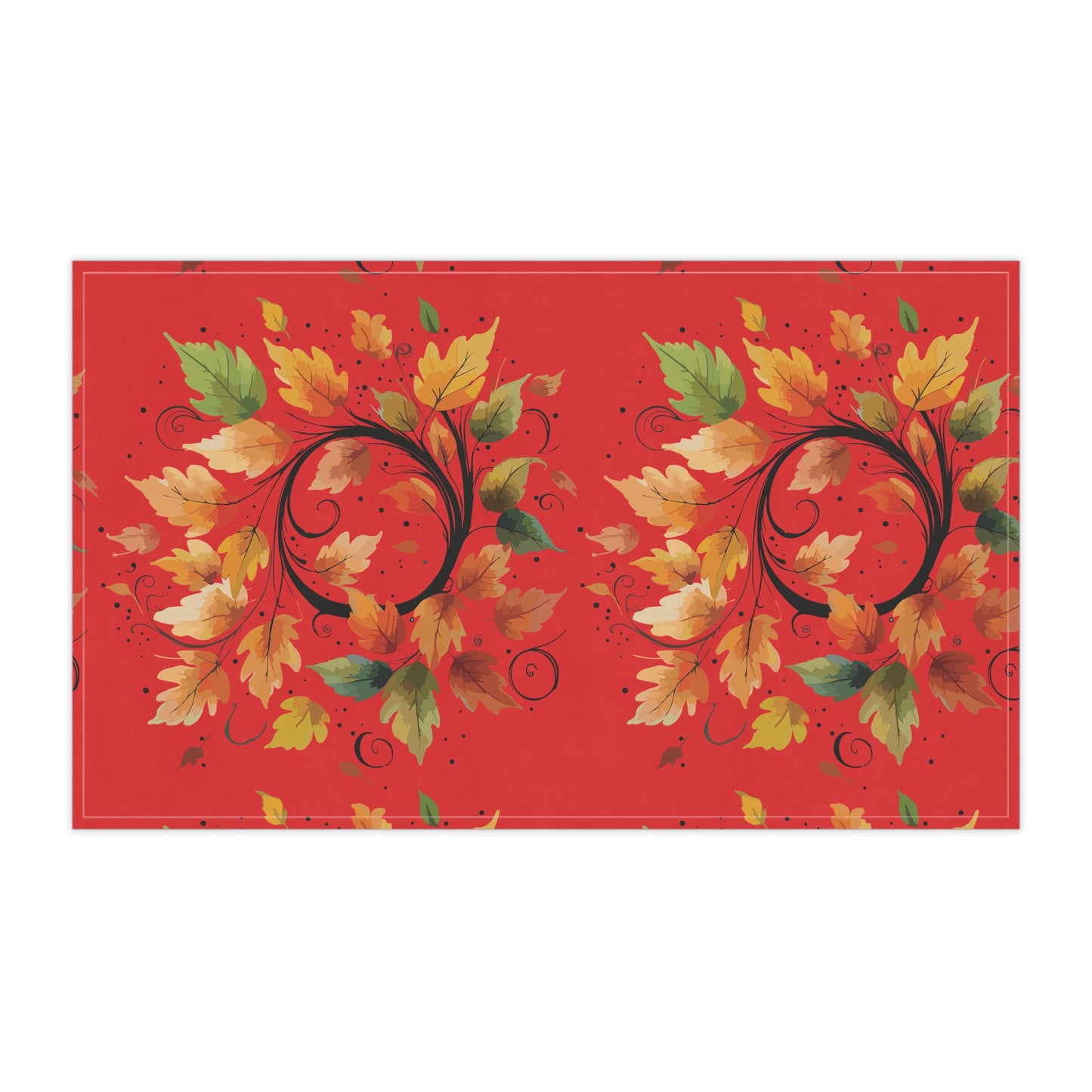 Autumn Leaf Tea Towels, Rustic Kitchen Decor, Fall Home Accessories, Thanksgiving Gifts, Eco-Friendly Cotton Towels