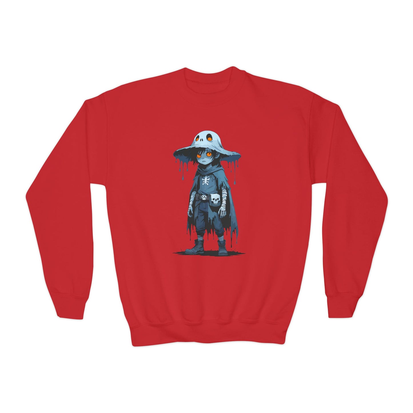 Youth Graphic Sweatshirt with Dripping Monster Design, Cozy Crewneck for Kids, Perfect for Halloween, Gift for Young Trendsetters, [...]